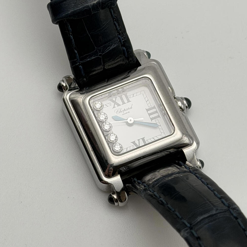 Chopard Happy Sport Diamond Square Watch – Stainless Steel – Swiss Made - Picture 10 of 11